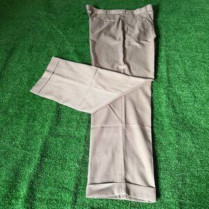 Savane Pleated Classic Fit Comfort Waist Cuffed Hem Beige Dress Pants Size 38